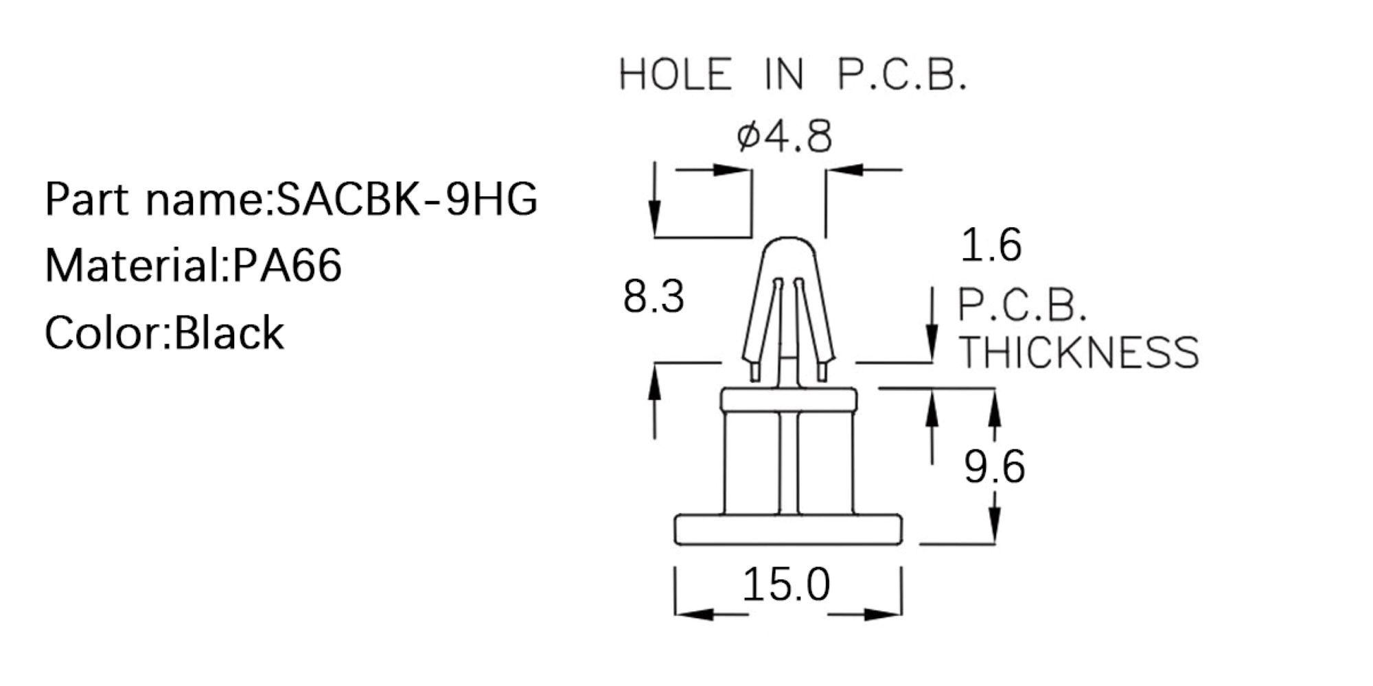  PCB Standoff SACBK-9HG